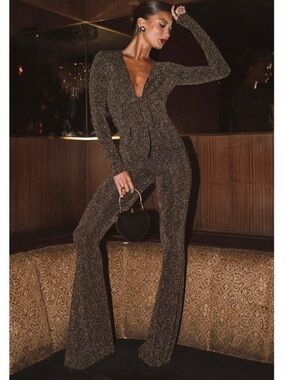 Show Me Your Mumu Martina Squiggle Sparkle Jumpsuit